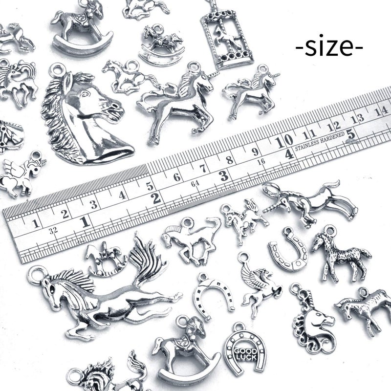 Jdesun Unicorn Charms Collection, 100g(60-70pcs) Animals Unicorn Charms Horse Metal Pendants Jewelry Findings Making Accessory for DIY Bracelets Necklaces Earrings - Image 2
